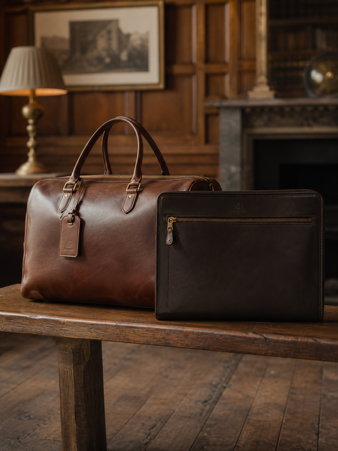 Leather bags and holdalls